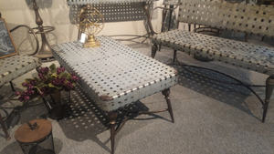 Mesa de Centro Decorativa de Metal Galvanizado Estilo Industrial INNOVA, Resistente y de Estilo Antiguo - Product Image 2