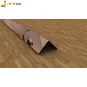 LL407 Profilés décoratifs d'angle en L personnalisés pour cuisine, bandes décoratives en métal pour carreaux muraux en acier inoxydable or rose - Product Image 3