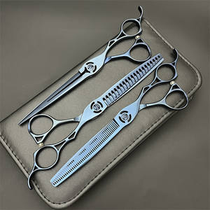 Tijeras de peluquería para mascotas JP440C de 7 pulgadas, de acero inoxidable, con mango personalizado hueco de doble cara para cortar el pelo de perros - Product Image 4