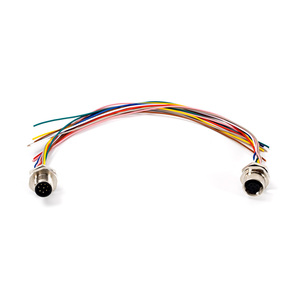 Connettore Flangiato M12 8 Pin Maschio-Femmina con Riempimento di Colla Impermeabile, Cavo Aeronautico M12 Lunghezza 20cm - Product Image 1