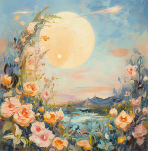 Peinture par numéros Coucher de soleil sur la rivière, Kits de peinture DIY pour adultes, Peinture par numéros personnalisée - Product Image 1