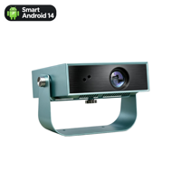 Projecteur Home Cinéma Sans Poussière Android 14, 300 ANSI Lumens Naturesseaux, Moteur Optique Entièrement Scellé, Mise au Point Automatique et Correction Trapézoïdale