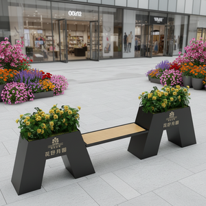 Fioriera da Esterno Moderna Minimalista Personalizzata in Alluminio Verniciato a Polvere e Acciaio Inossidabile, Vasi Grandi Bianchi per Casa e Giardino - Product Image 1