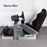 Cockpit de simulateur de course en aluminium RenixSim 3090, utilisation personnelle, simulateur de course DIY, support de siège en aluminium