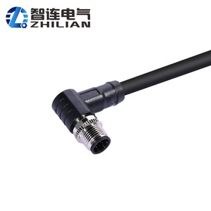 M12 3 4 5 6 8 12 17 Pin a B D Code Male Female <strong>Waterproof</strong> <strong>Cable</strong> IP67 Molding Straight Signal Panel Mount M8 M12 Connector <strong>Cable</strong> - Product Image 5
