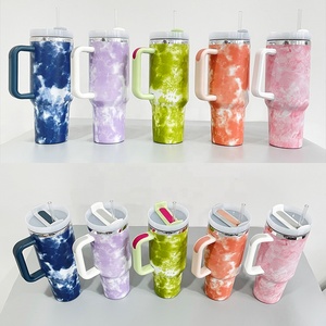 ขวดน้ำสแตนเลสผนังสองชั้น40oz ถ้วยใส่สีย้อมแก้วมัคแก้วมักฉนวนสูญญากาศแก้วกาแฟสำหรับเดินทางพร้อมที่จับ - Product Image 2