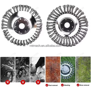 Cepillo de Alambre de Acero de Alta Calidad - <span class=keywords><strong>Disco</strong></span> para Eliminar Óxido para Pulir y Desbastar Superficies Metálicas - Product Image 3