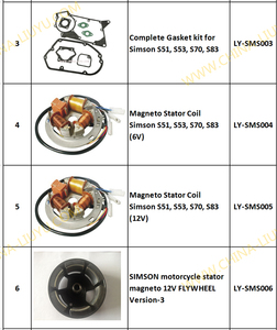 Ensemble de <span class=keywords><strong>circlips</strong></span> et de plaques de blocage inclus <span class=keywords><strong>Clé</strong></span> Woodruff pour Simson S51, S53, S70, S83, SR50, SR80, KR51/2, M531, M541, M741 - Product Image 6