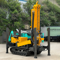 Machine de forage hydraulique portable sur chenilles, profondeur de forage de 600 m, machine de forage de puits d'eau montée sur chenilles pour le forage