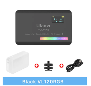 <span class=keywords><strong>Ulanzi</strong></span> <span class=keywords><strong>VL120</strong></span> <span class=keywords><strong>RGB</strong></span> กล้องถ่ายรูปวิดีโอมินิแบบพกพา3100mAh ไฟถ่ายภาพสมาร์ทโฟน Vlog fill Light <span class=keywords><strong>RGB</strong></span> - Product Image 2