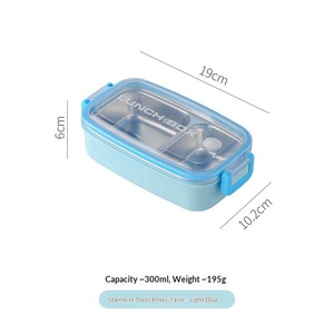 Nouvelle boîte à lunch en acier inoxydable avec couverts, boîte de conservation des aliments, boîte à lunch hermétique de qualité alimentaire avec compartiments à saveurs croisées - Product Image 3