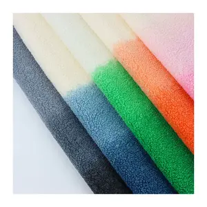 Wholesale Multicoloured Solid Print Granular Short Pile Soft Faux Fur Lamb Fleece Fabric