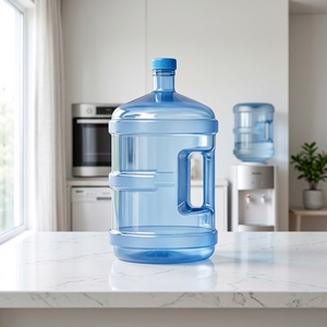 Garrafa de Água Plástica Redonda Transparente de Policarbonato Durável de 5 Galões (20L, 18.9L, <span class=keywords><strong>18L</strong></span>, 19 Litros) com Preço Reduzido para Bomba de Água Manual - Product Image 1