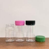Bouteilles en PET transparentes de 4 oz, 5 oz, 100 ml, 120 ml, 130 ml, 150 ml, de qualité alimentaire, pour vitamines et médicaments, avec couvercle à visser de sécurité pour enfants