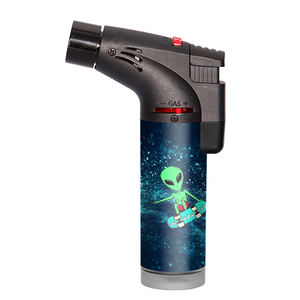 Nouveau Offre Spéciale Logos personnalisés fumée BBQpuissant rechargeable quatre flammes briquet torche oblique pour en vrac - Product Image 4