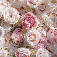 Vente chaude Personnalisé 5D Soie Artificielle Rose Fleurs Mur Toile de Fond Toucher Naturel pour Halloween Graduation Fête des Mères