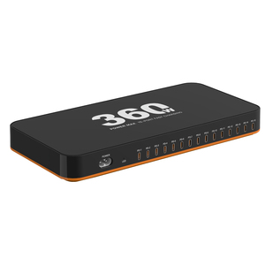 Nouvel article 2026 : <span class=keywords><strong>Bloc</strong></span> de charge USB-C 15-en-1, station de charge USB-C PD 360W à 15 ports pour plusieurs appareils, sortie 24W par port - Product Image 2