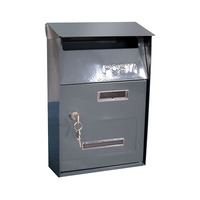 Boîte aux lettres murale en métal verrouillable et étanche POSTA pour extérieur, maison, appartement, avec fente pour carte nominative