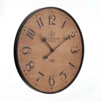 นาฬิกาติดผนังทำจากไม้ขนาด26นิ้ว,นาฬิกาตั้งโต๊ะแนวชนบทดีไซน์ทันสมัยสีดำไม้สน