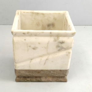 <b>Square</b> Marble Planter Tabletop Indoor Home Decor Minimalist Living Room Durable All Seasons - Product Image 1