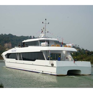 เรือโดยสาร 99 ที่นั่ง เรือคาตามารันเชิงพาณิชย์ ความเร็วสูง ตัวเรือไฟเบอร์กลาส เครื่องยนต์ดีเซลในตัว สำหรับการขนส่ง - Product Image 2