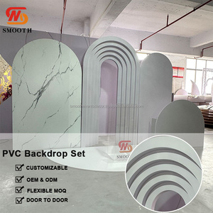 ฉากหลังงานแต่งงานแบบกำหนดเองได้ ผลิตจาก PVC สีขาว พร้อมซุ้มอะคริลิคสำหรับตกแต่งงานเลี้ยงฉลองต่างๆ เช่น งานเลี้ยงฉลองทารก - Product Image 4