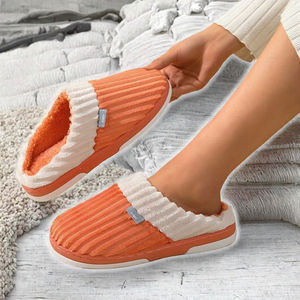 รองเท้าแตะใส่ในบ้านทำจากผ้าฝ้ายสำหรับใส่ในบ้านสำหรับใส่ในบ้านพร้อมขนเฟอร์นุ่มใส่สบายสำหรับใส่ในฤดูร้อน - Product Image 3