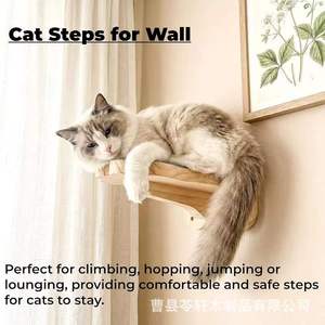 Cross-border wooden <b>cat</b> climbing frame, wall-mounted pet toy, tiered solid wood non-slip <b>cat</b> <b>tree</b>, wall-mounted <b>cat</b> <b>bed</b> - Product Image 4