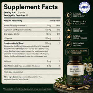 Cápsulas Naturales para el Sueño de Marca Privada Hechas en EE. UU., Suplemento Herbal de 500 mg, Fórmula Relajante a Base de Plantas para Hombres - Product Image 2