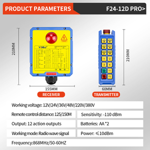Télécommande radio intelligente industrielle sans fil F24-12S Pro pour grue, 1 émetteur pour grue - Product Image 4