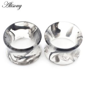 En gros, Tunnels d'<span class=keywords><strong>oreille</strong></span>, Plugs et Dilatateurs en acrylique transparent effet smog, creux et à <span class=keywords><strong>double</strong></span> évasement, Bijoux de piercing corporel - Product Image 3