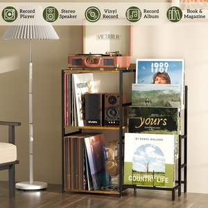 Support de <span class=keywords><strong>tourne</strong></span>-<span class=keywords><strong>disque</strong></span>, support de <span class=keywords><strong>disque</strong></span> vinyle avec affichage de <span class=keywords><strong>disque</strong></span> vinyle à 4 niveaux, stockage de table de <span class=keywords><strong>tourne</strong></span>-<span class=keywords><strong>disque</strong></span> jusqu'à 120 + albums - Product Image 2