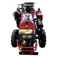 Cultivador de Jardín, Mini Tractor de 18 Caballos de Fuerza, 4x4, Tractor Compacto con Transmisión de Engranajes para Trabajo Agrícola en Montaña