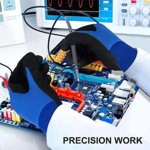 新しいナイロンニトリルつや消しコーティング手袋工場作業耐摩耗性と滑り止め作業労働保護作業 - Product Image 5