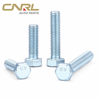 Vis hexagonale zinguée de grade 8.8 DIN933 métrique M5-M16 en acier au carbone haute résistance pour machines industrielles, vente en gros en vrac