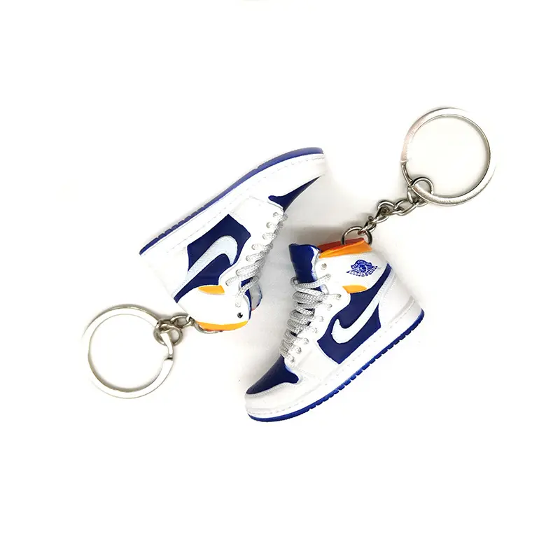 Pvc scarpe charms nike1 sneaker keychain3d mini nike1 jordan1 scarpe portachiavi con scatola in metallo accessori per borse