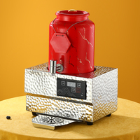 Équipement de restauration 10L pot en céramique café thé urne avec Base en acier inoxydable distributeur de boissons à eau chaude chauffe-lait