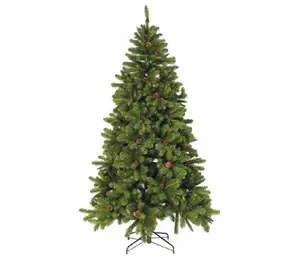 2023 desain baru kualitas baik Fir buatan bertubuh penuh pohon Natal kecil dengan dudukan logam, ringan