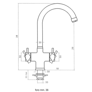 TASSINARI RUBINETTERIE BES 1341 Attrezzatura di Miscelazione Miscelatore a 5 Vie con Uscite Separate Italia - Product Image 2