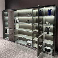 Nouveau mobilier de bureau moderne et luxueux rangement de fichiers bibliothèque de table du PDG et du patron vitrine de placard murale vitrine de lumière LED armoire de remplissage