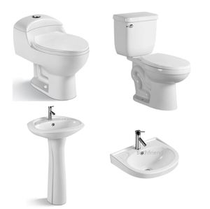<span class=keywords><strong>Ensemble</strong></span> <span class=keywords><strong>WC</strong></span> monobloc en céramique à double chasse moderne avec siphon en P et robinet de lavabo pour salle de bain, idéal pour l'Amérique du Sud - Product Image 4