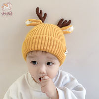 Gorro de Bebé de Algodón y Poliéster con Estampado Navideño de Dibujos Animados, Marca Runsen, Tela General para Viajes, Lindo Protector de Orejas