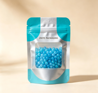 Sachet personnalisé imprimé à trois soudures latérales avec fermeture éclair en PE, forme spéciale, pour bonbons et gommes