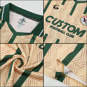 Completo da <span class=keywords><strong>Calcio</strong></span> Personalizzato con Sublimazione, Design su Misura, <span class=keywords><strong>Divisa</strong></span> da <span class=keywords><strong>Calcio</strong></span> Colorata <span class=keywords><strong>Nera</strong></span> e Gialla per Uomo Z25871 - Product Image 6