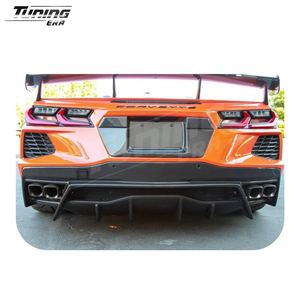 Difusor Trasero Aletado Estilo <span class=keywords><strong>APAD</strong></span> de Fibra de Carbono para Chevrolet Corvette C8 Stingray Z51 2020+, Kit de Conversión de Actualización - Product Image 4