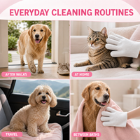 Lingettes jetables texturées personnalisées pour animaux de compagnie, non toxiques et biodégradables, sous marque privée OEM, pour chiens et chats