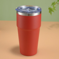 Gobelet isotherme de voyage en acier inoxydable à double paroi sous vide de 16 oz pour voiture, personnalisé pour l'extérieur, tasse à café thermos sport, maintien thermique 12-24h