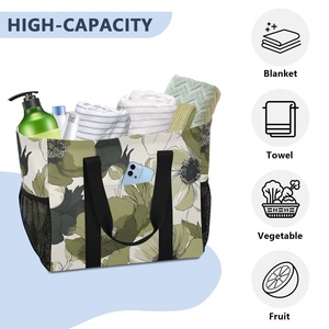 Sac de courses personnalisé en gros, écologique, grande capacité, réutilisable, durable, en polyester robuste avec poignée - Product Image 4