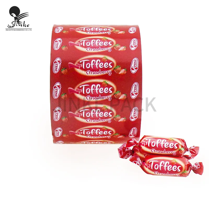 Carta cerata per involucri di caramelle a doppia torsione personalizzata per confezioni di barrette di cioccolato caramelle toffee