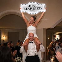 Panneau lumineux LED personnalisé pour service de bouteilles de mariage, panneau de club de mariage, panneau LED personnalisé étanche pour anniversaire, fête de mariée, événement, enseigne lumineuse